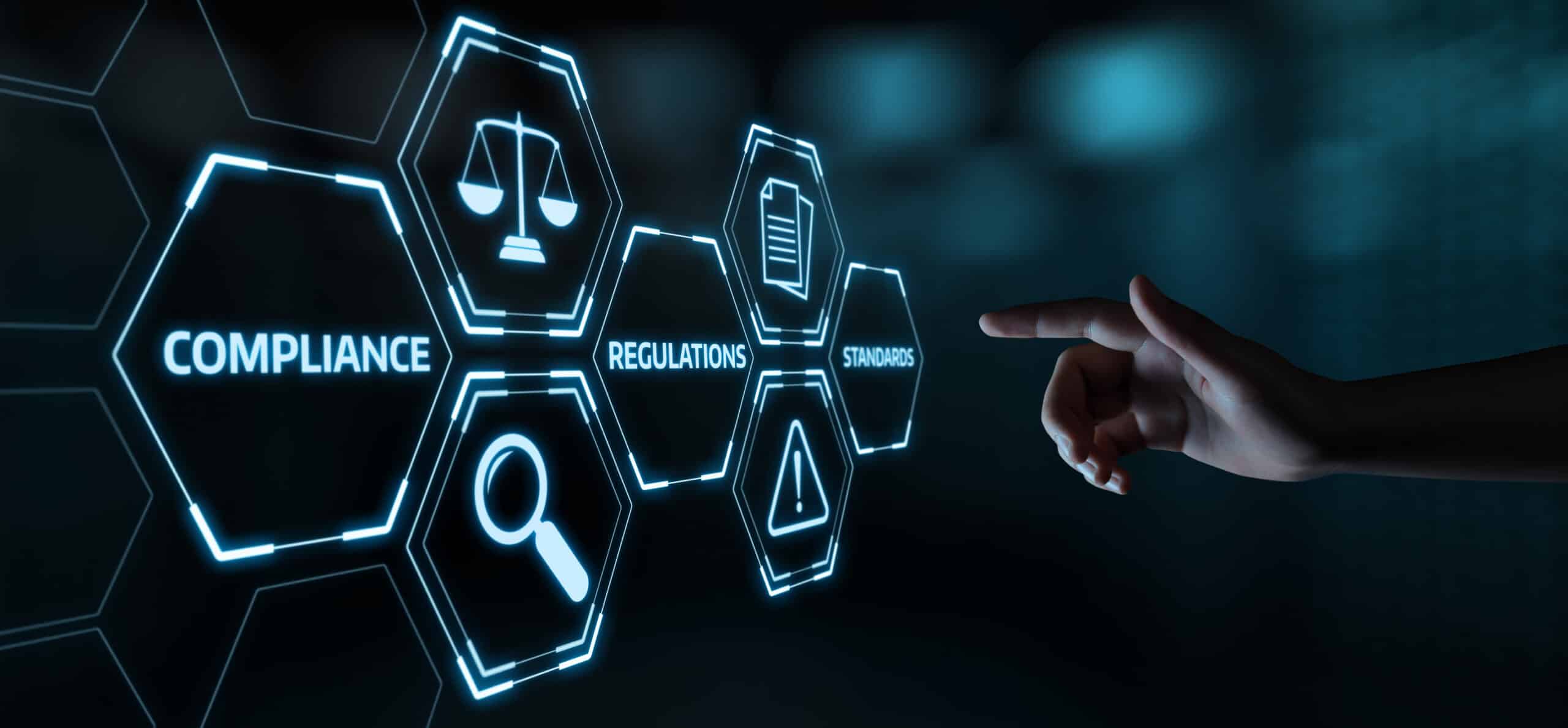 Compliance Rules Law Regulation Policy Business Technology concept